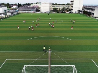 Artificial turf soccer ground